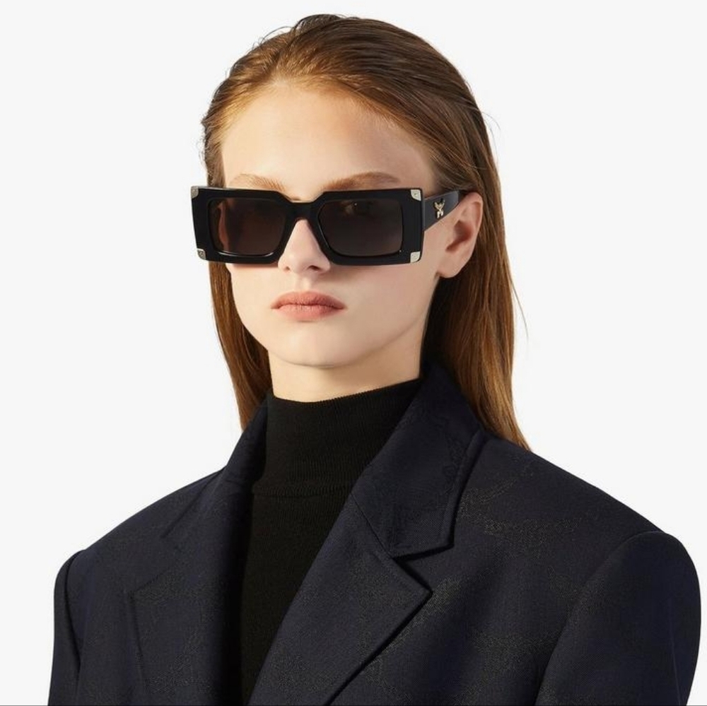 New! MCM Black and Gold Sunglasses With MCM Sunglass Bag